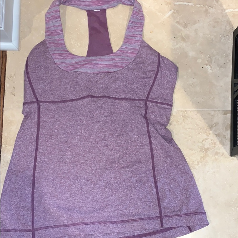 RARE Purple lulu tank built in sports bra
